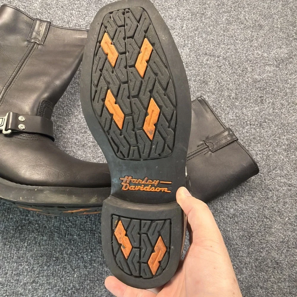 Harley Davidson Cambrelle Mega Harness Hi Biker Boots Square Toe‎ Mens 9 91345